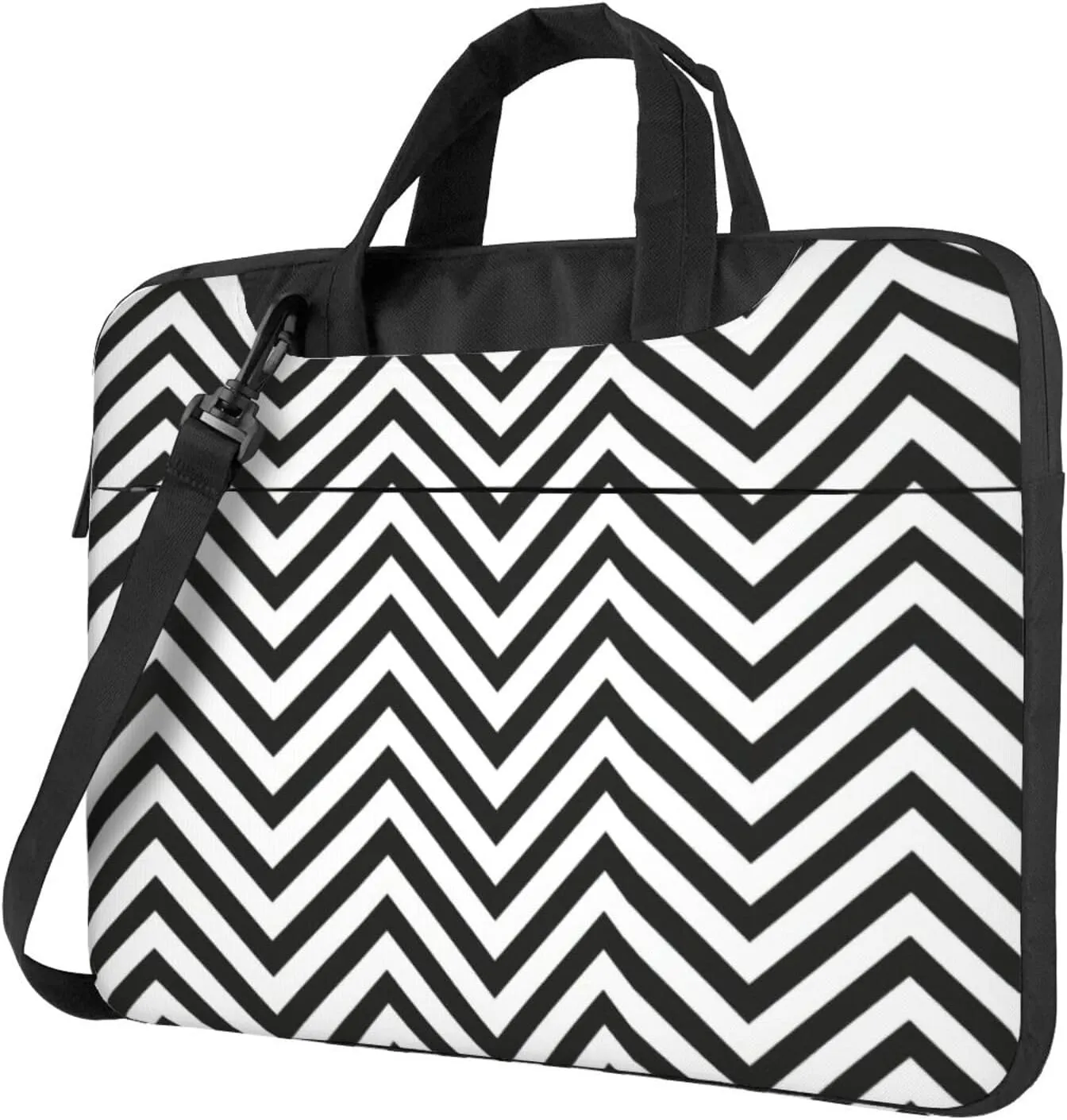 Zigzag Stripe Print Laptop Bag,Can Use It Freely As A Shoulder Bag,Crossbody Bag,And Briefcase