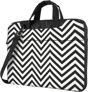 Zigzag Stripe Print Laptop Bag,Can Use It Freely As A Shoulder Bag,Crossbody Bag,And Briefcase