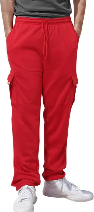 ZYXTIM Mens Cargo Joggers Combat Work Trousers Plus Size Elastic Waist Running Sport Sweatpants Big&Tall Drawstring Pants